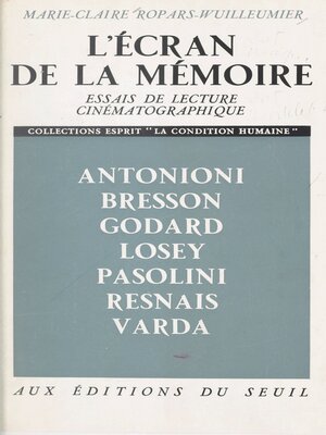 cover image of L'écran de la mémoire